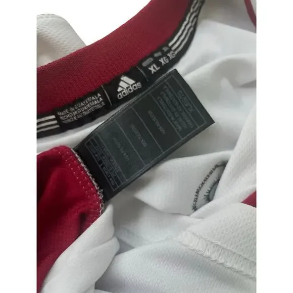 ADIDAS NBA MIAMI HEAT BOSH #1 JERSEY STITCHED WHITE RED SZ XL 2011 BASKETBALL